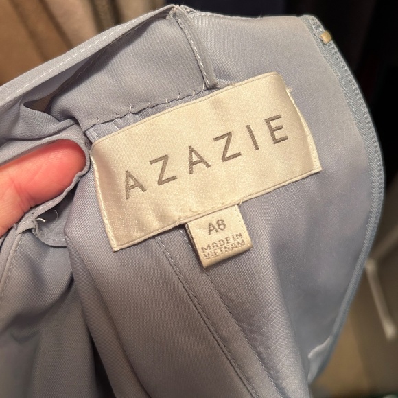 Azazie Ginger bridesmaid dress in dusty blue - Picture 4 of 4